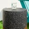 Glitzhome® 17.75" Multifunctional Faux Terrazzo & Wood Garden Stool